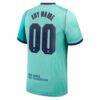 Barcelona Nike 2026/27 Third Stadium Replica Custom Jersey - Turquoise - Detail View
