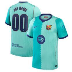 Barcelona Nike 2026/27 Third Stadium Replica Custom Jersey - Turquoise - Front View