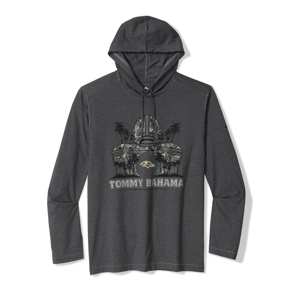 Baltimore Ravens Tommy Bahama Backfield Bay Pullover Hoodie