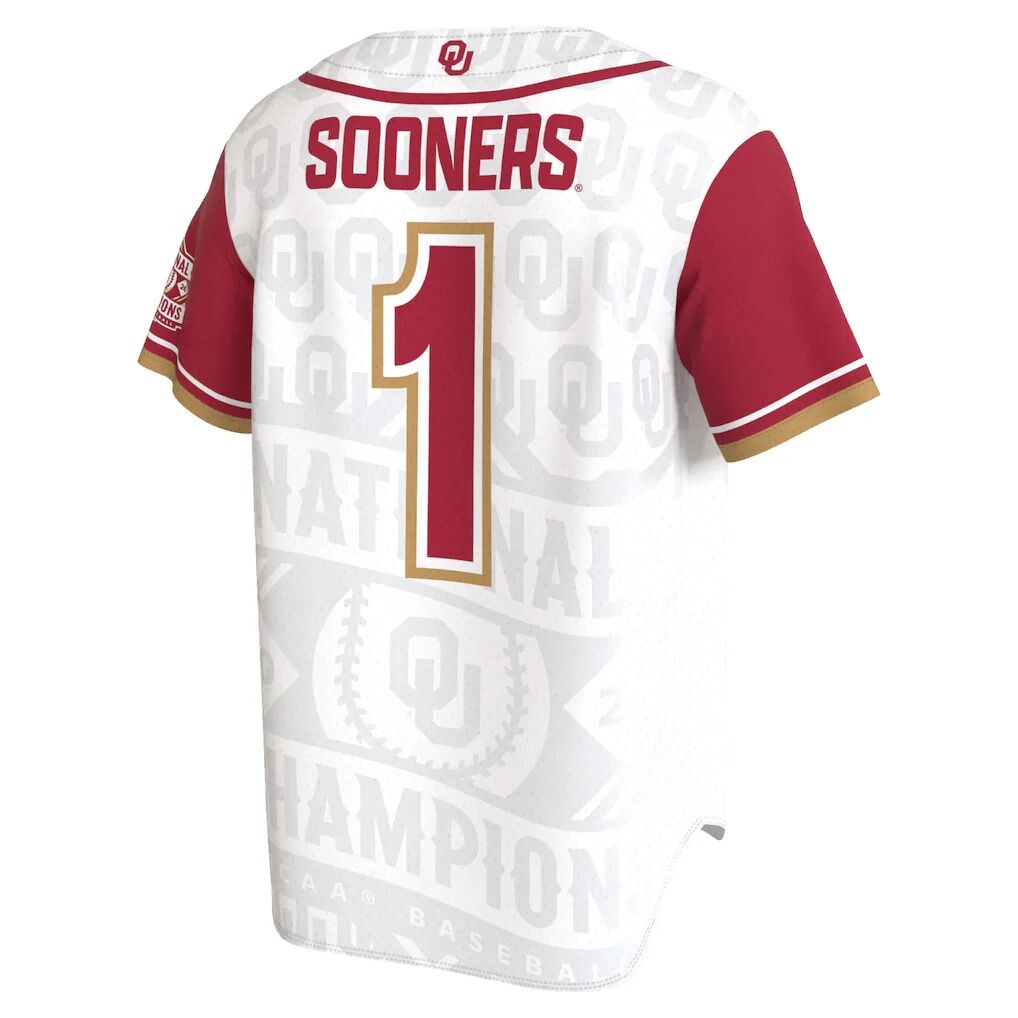 Oklahoma Sooners GameDay Greats Youth 2026 NCAA Baseball Men's College World Series Champions Lightweight Jersey