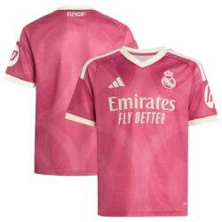 Real Madrid adidas Youth 2026/27 Third Replica Jersey - Pink - Front View