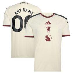Manchester United adidas 2026/27 Third Replica Custom Jersey - Cream - Front View
