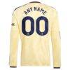Arsenal adidas 2026/27 Third Replica Custom Long Sleeve Jersey - Yellow - Detail View