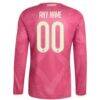 Real Madrid adidas 2026/27 Third Replica Custom Long Sleeve Jersey - Pink - Detail View