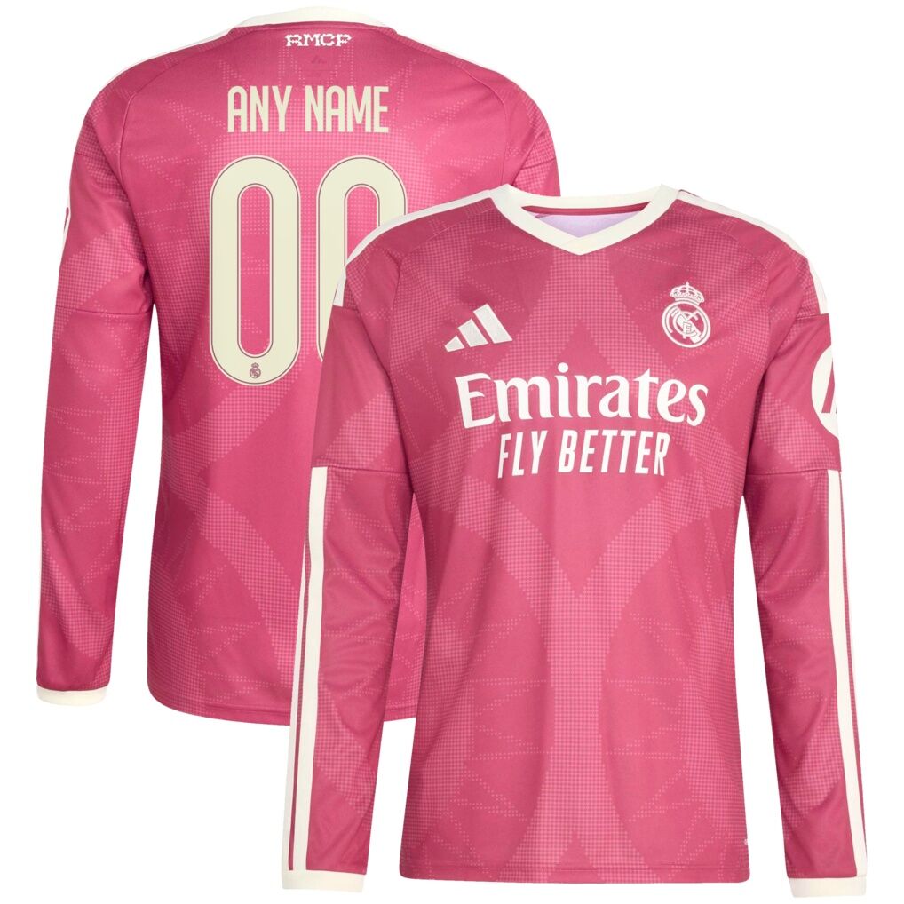Real Madrid adidas 2026/27 Third Replica Custom Long Sleeve Jersey