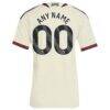 Manchester United adidas Women's 2026/27 Third Replica Custom Jersey - Cream - Detail View
