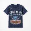 Spelman College Jaguars Gameday Couture Women's Sky's the Limit Washed Micro Rhinestone T-Shirt - Navy - Front View