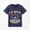 UConn Huskies Gameday Couture Women's Sky's the Limit Washed Micro Rhinestone T-Shirt - Navy - Front View