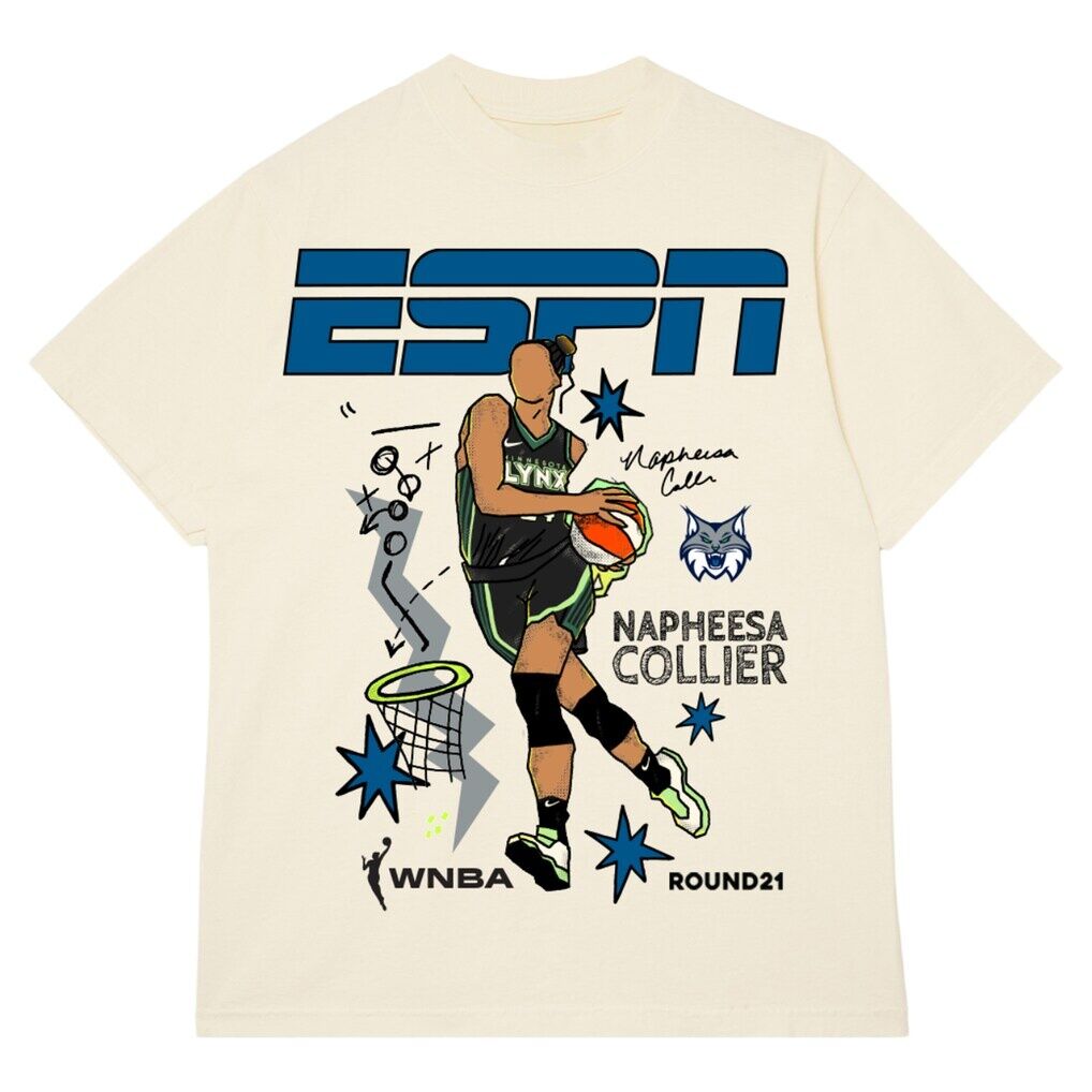 Napheesa Collier Minnesota Lynx round21 Unisex ESPN Player Graphic T-Shirt
