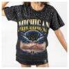 Michigan Wolverines Gameday Couture Women's Dream Big Washed Micro Rhinestone T-Shirt - Black - Detail View
