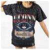 UConn Huskies Gameday Couture Women's Dream Big Washed Micro Rhinestone T-Shirt - Black - Detail View