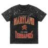 Maryland Terrapins Gameday Couture Women's In the Zone Washed Micro Rhinestone T-Shirt - Black - Front View