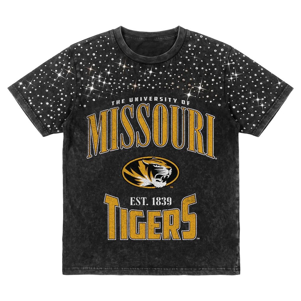 Missouri Tigers Gameday Couture Women's In the Zone Washed Micro Rhinestone T-Shirt