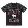 Mississippi State Bulldogs Gameday Couture Women's In the Zone Washed Micro Rhinestone T-Shirt - Black - Front View