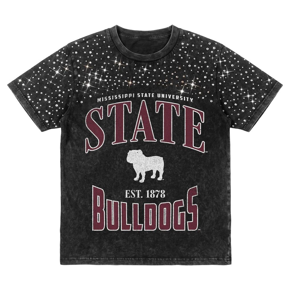 Mississippi State Bulldogs Gameday Couture Women's In the Zone Washed Micro Rhinestone T-Shirt