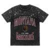 Montana Grizzlies Gameday Couture Women's In the Zone Washed Micro Rhinestone T-Shirt - Black - Front View