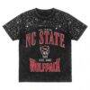 NC State Wolfpack Gameday Couture Women's In the Zone Washed Micro Rhinestone T-Shirt - Black - Front View