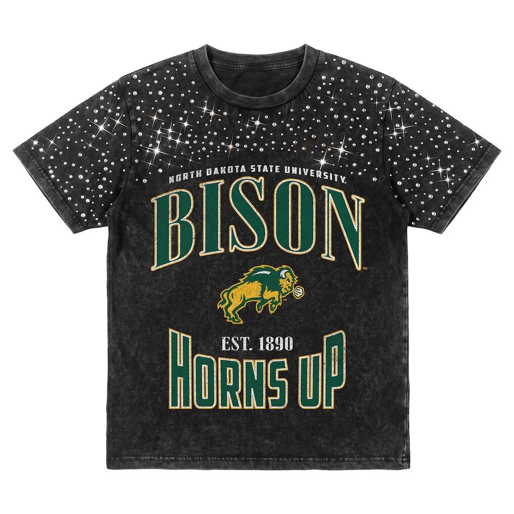NDSU Bison Gameday Couture Women's In the Zone Washed Micro Rhinestone T-Shirt