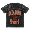 Oklahoma State Cowboys Gameday Couture Women's In the Zone Washed Micro Rhinestone T-Shirt - Black - Front View