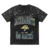 South Dakota State Jackrabbits Gameday Couture Women's In the Zone Washed Micro Rhinestone T-Shirt - Black - Front View