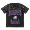 TCU Horned Frogs Gameday Couture Women's In the Zone Washed Micro Rhinestone T-Shirt - Black - Front View