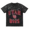 Utah Utes Gameday Couture Women's In the Zone Washed Micro Rhinestone T-Shirt - Black - Front View