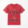 NC State Wolfpack Gameday Couture Women's Sparkle & Score Washed Micro Rhinestone T-Shirt - Red - Front View