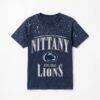 Penn State Nittany Lions Gameday Couture Women's Sparkle & Score Washed Micro Rhinestone T-Shirt - Navy - Front View
