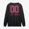Arizona Cardinals Touchdown Wordmark Personalized Name & Number Long Sleeve T-Shirt - Black - Detail View