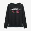 Arizona Cardinals Women's Touchdown Wordmark Personalized Name & Number Long Sleeve T-Shirt - Black - Side View
