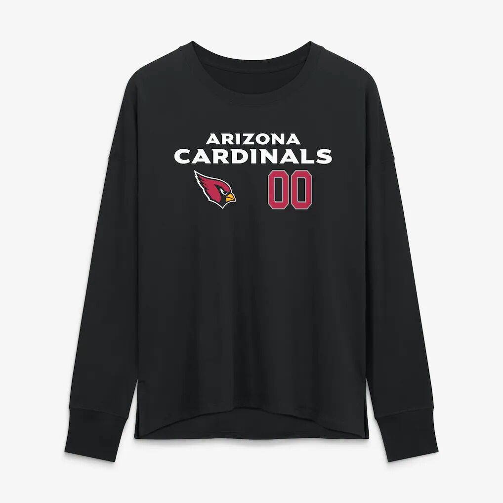 Arizona Cardinals Women's Touchdown Wordmark Personalized Name & Number Long Sleeve T-Shirt
