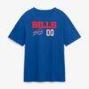 Buffalo Bills Touchdown Wordmark Personalized Name & Number T-Shirt - Royal - Side View