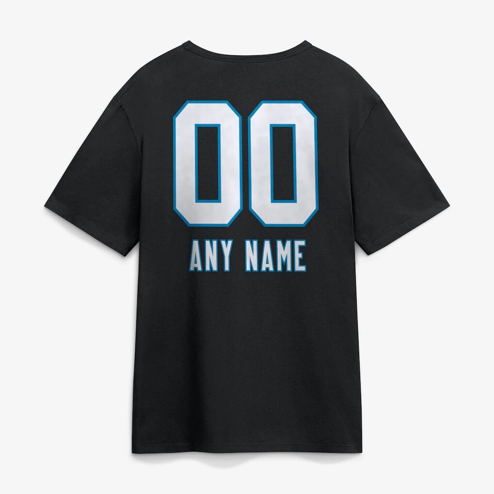 Carolina Panthers  Touchdown Wordmark Personalized Name & Number T-Shirt