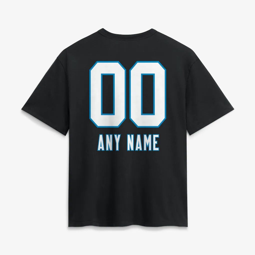 Carolina Panthers Women's Touchdown Wordmark Personalized Name & Number T-Shirt