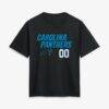 Carolina Panthers Women's Touchdown Wordmark Personalized Name & Number T-Shirt - Black - Side View