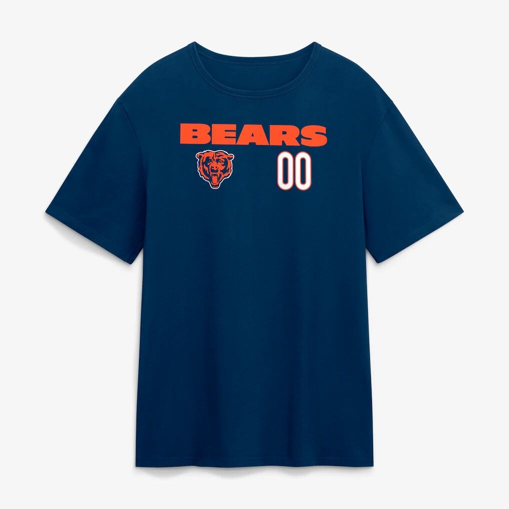 Chicago Bears  Touchdown Wordmark Personalized Name & Number T-Shirt