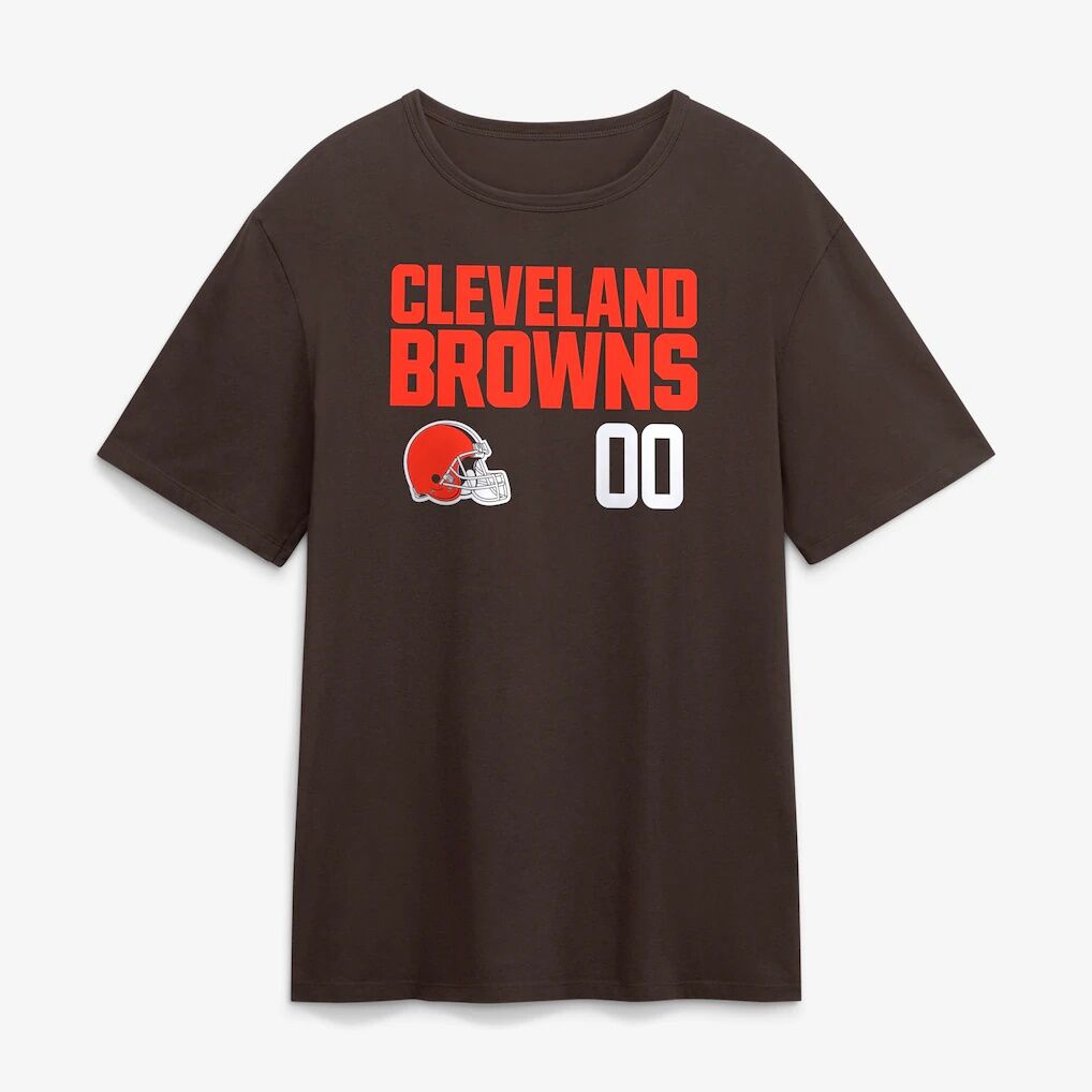 Cleveland Browns  Touchdown Wordmark Personalized Name & Number T-Shirt