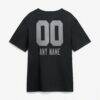 Las Vegas Raiders Touchdown Wordmark Personalized Name & Number T-Shirt - Black - Detail View
