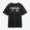 Las Vegas Raiders Touchdown Wordmark Personalized Name & Number T-Shirt - Black - Side View