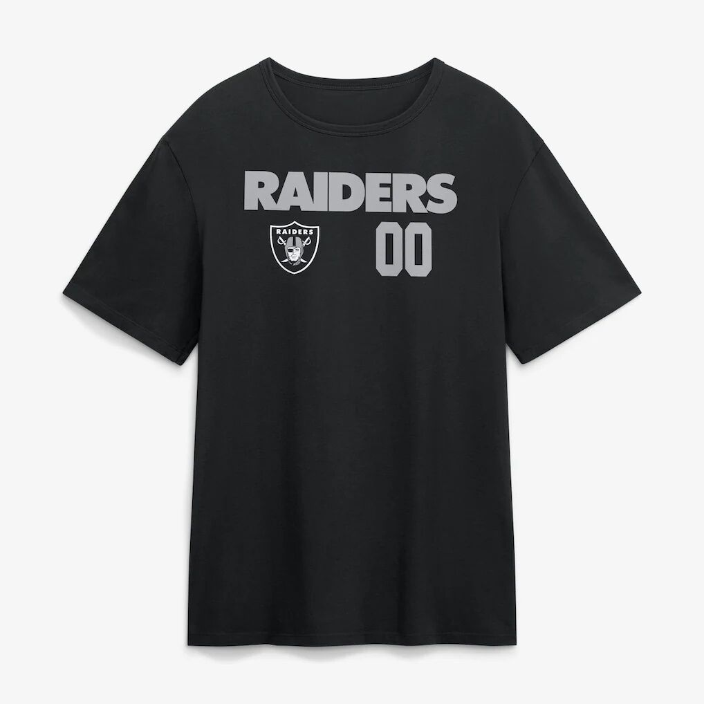 Las Vegas Raiders  Touchdown Wordmark Personalized Name & Number T-Shirt