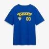 Los Angeles Rams Touchdown Wordmark Personalized Name & Number T-Shirt - Royal - Side View