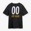 Pittsburgh Steelers Touchdown Wordmark Personalized Name & Number T-Shirt - Black - Detail View
