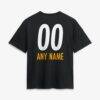 Pittsburgh Steelers Women's Touchdown Wordmark Personalized Name & Number T-Shirt - Black - Detail View