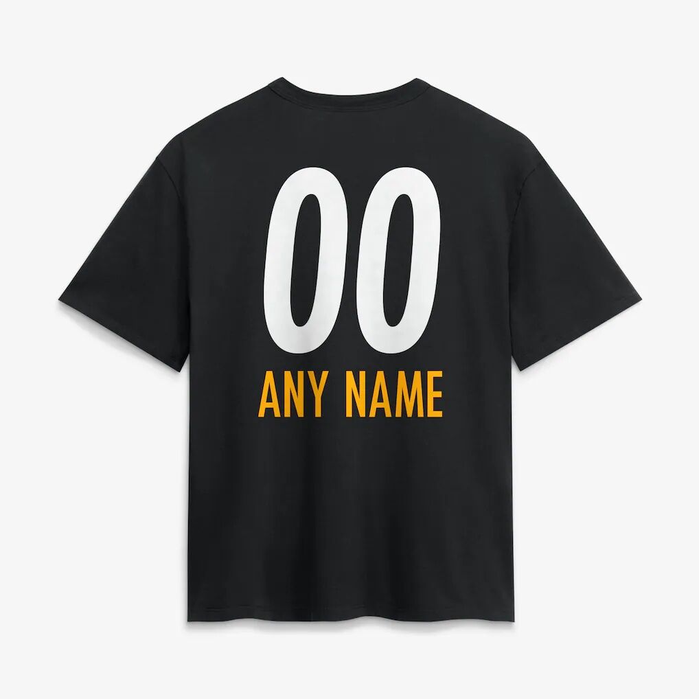 Pittsburgh Steelers Women's Touchdown Wordmark Personalized Name & Number T-Shirt