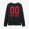 San Francisco 49ers Women's Touchdown Wordmark Personalized Name & Number Long Sleeve T-Shirt - Black - Detail View