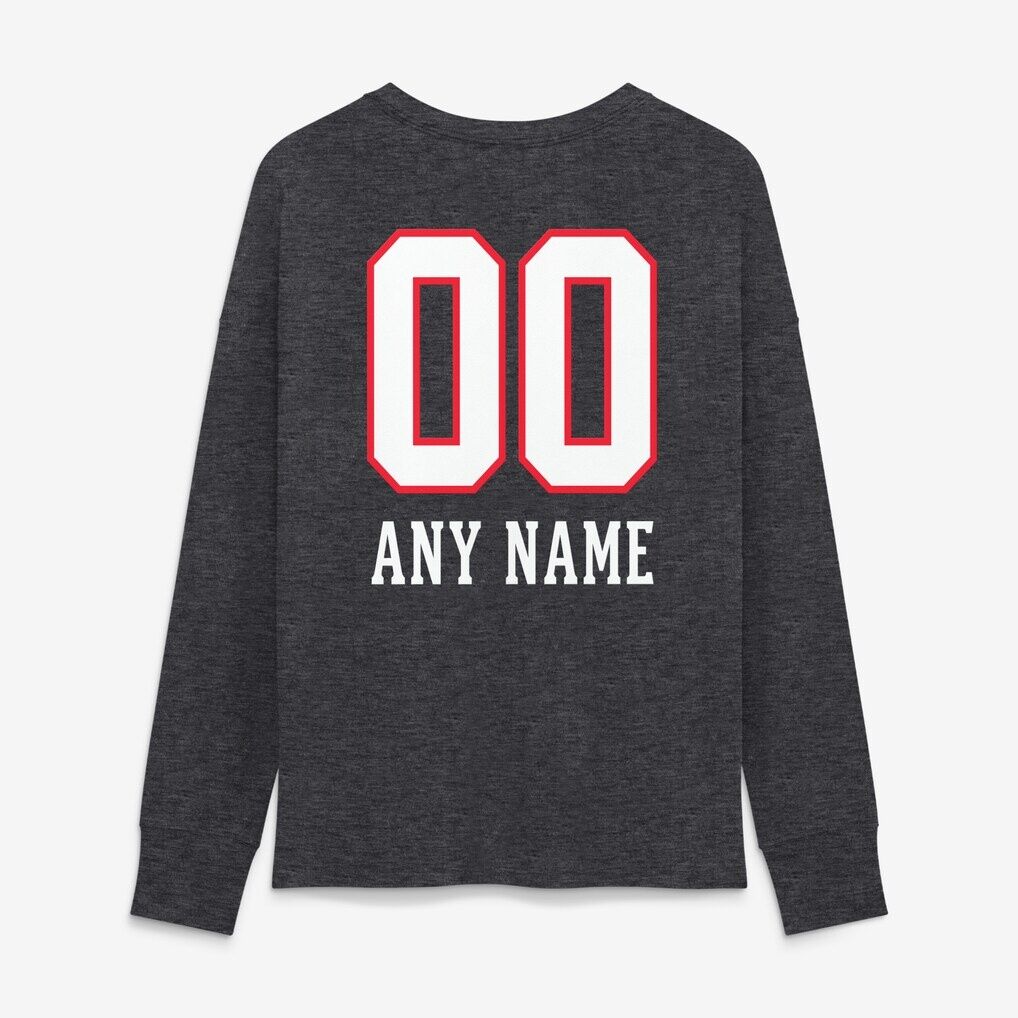 Tennessee Titans Women's Touchdown Wordmark Personalized Name & Number Long Sleeve T-Shirt