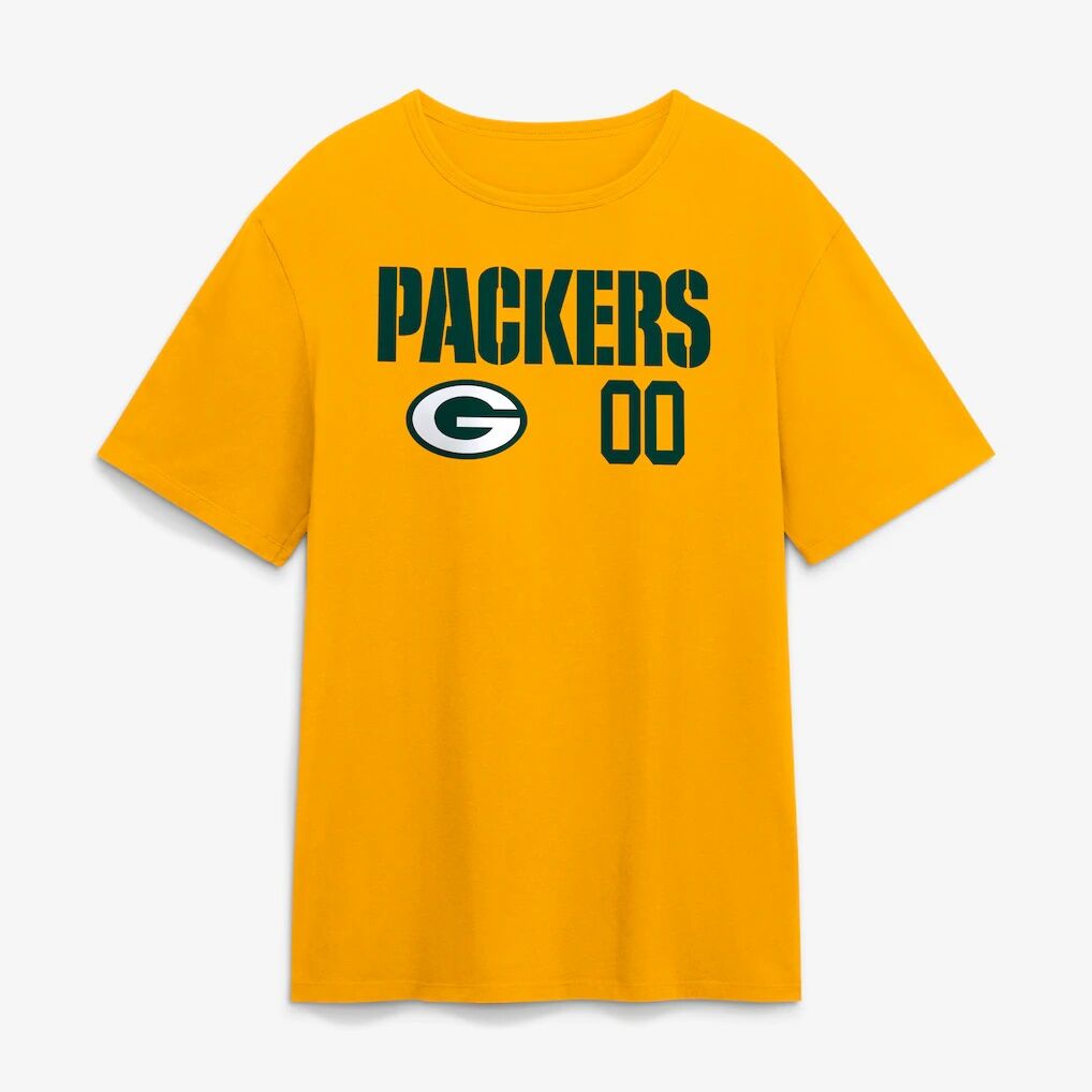 Green Bay Packers  Touchdown Wordmark Personalized Name & Number T-Shirt