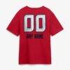 Houston Texans Touchdown Wordmark Personalized Name & Number T-Shirt - Red - Detail View