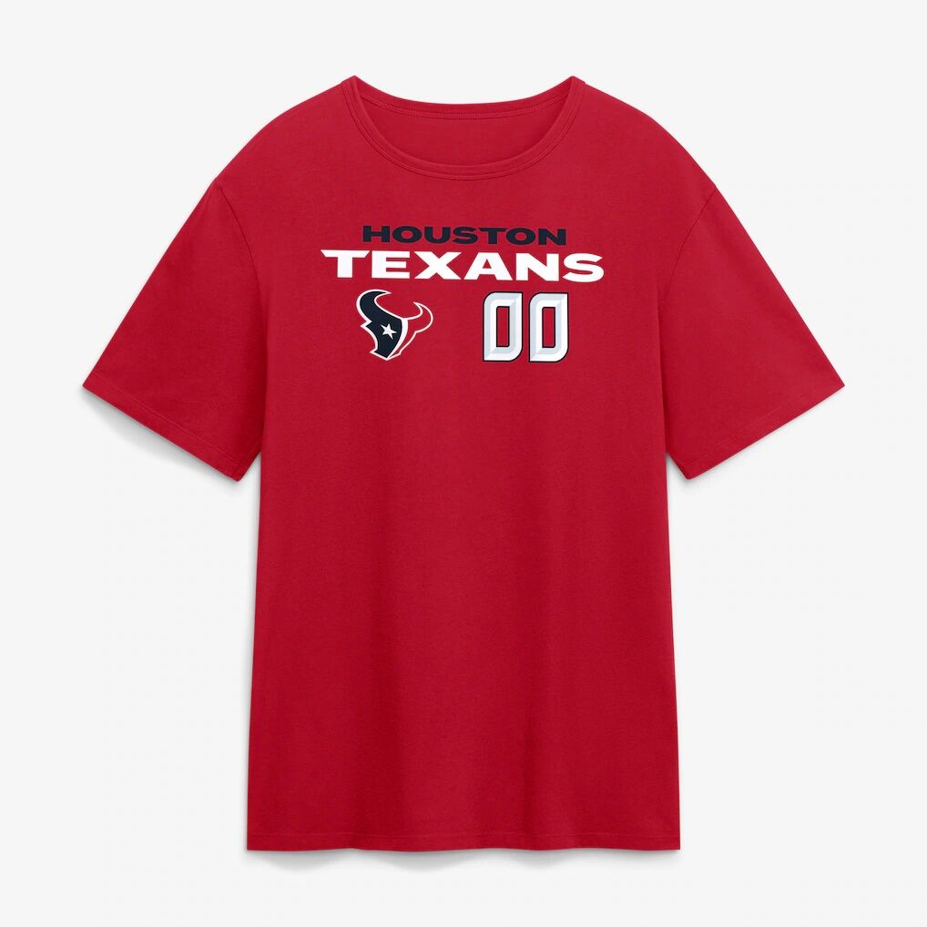 Houston Texans  Touchdown Wordmark Personalized Name & Number T-Shirt