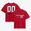 Houston Texans Women's Touchdown Wordmark Personalized Name & Number T-Shirt - Red - Front View